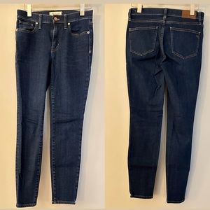 Madewell 9” High Riser Skinny Skinny Jeans in Davis Wash, Size 27